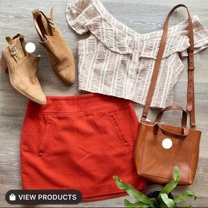 Rust Red H&M Skirt with pockets!